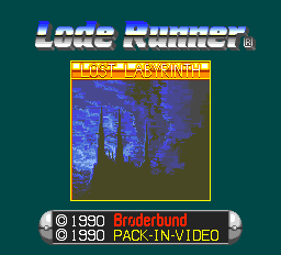 Lode Runner - Lost Labyrinth Title Screen